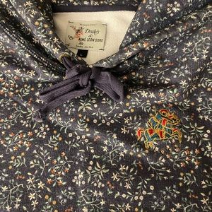 Aime Leon Dore x Drake’s Blue Floral Hoodie Men’s sz L - FW21